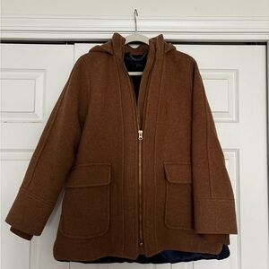 J. Crew Brown Hooded Jacket